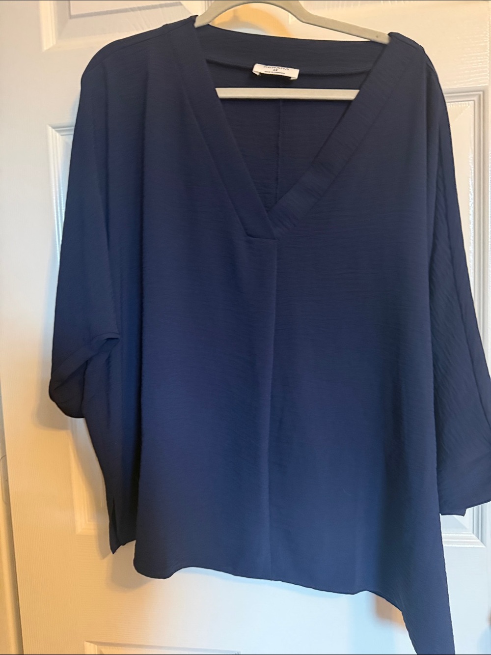 Zena Navy V-Neck Tunic Top